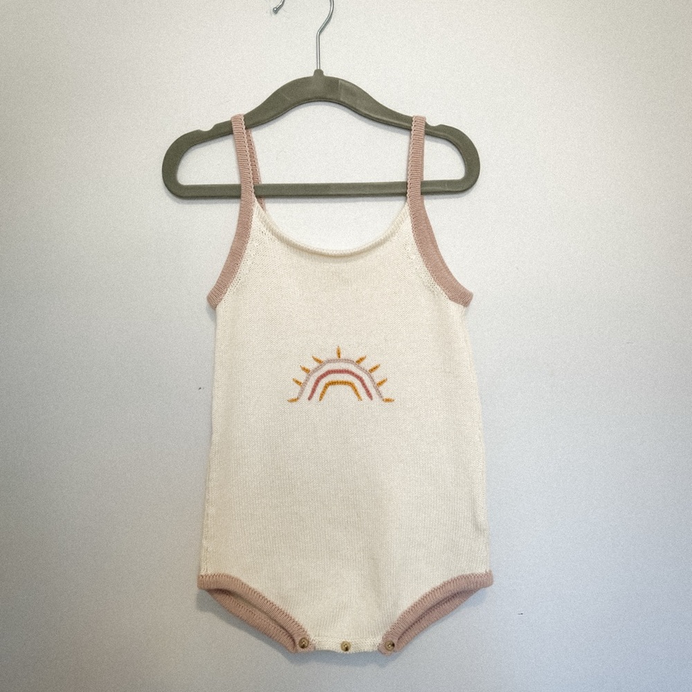 Sunshine Embroidered Kids One Piece